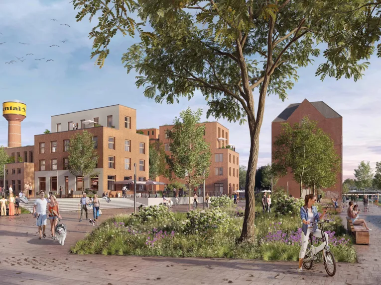 Visualisierung eines Stadtquartiers.